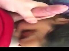 Desi bhabhi eagerly takes a big cock in her mouth, swallowing it completely.